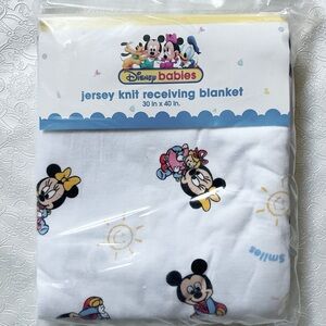 Vintage Disney Babies Blanket NIP 1990s Cotton Jersey Baby Blanket New Sealed